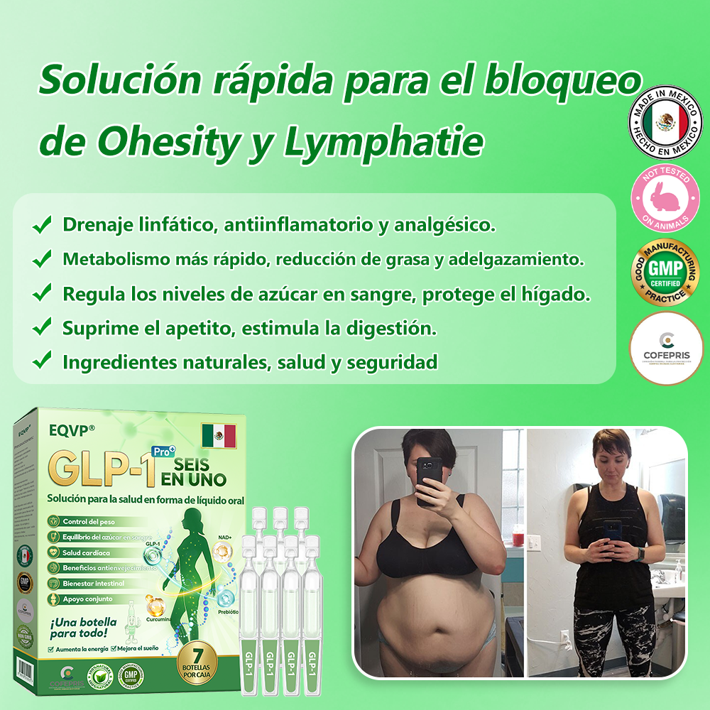 Tienda oficial |🏅 𝗘𝗤𝗩𝗣® GLP-1 Seis En Uno Solución para🏅 la salud en forma de líquido oral (Solo una vez al día, cambios visibles en 7 días.) ✅Para la obesidad, la salud cardiovascular, la diabetes, la apnea del sueño, Get Health, unir tejidos y más.