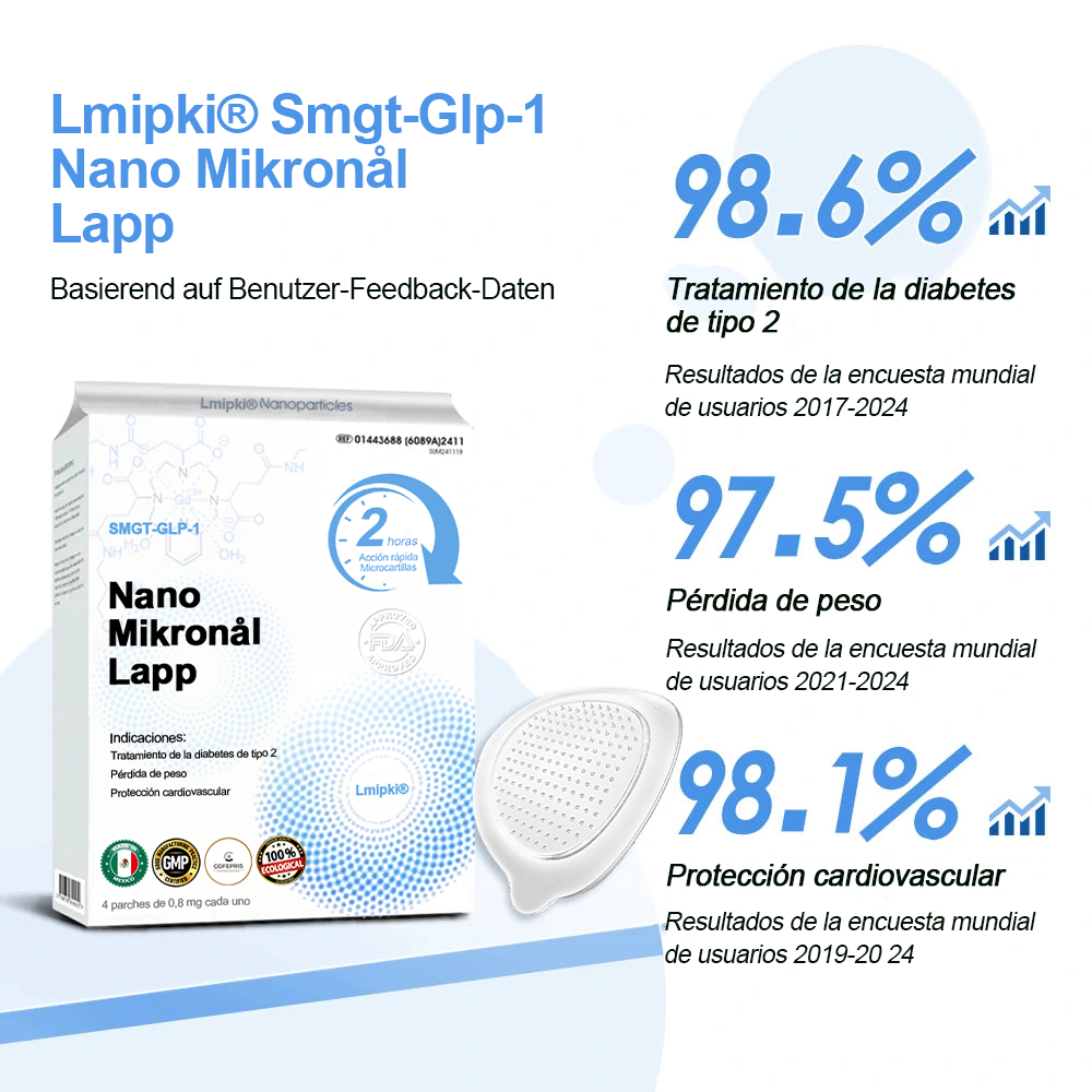 Tienda oficial👍Lmipki® Parche de Microagujas Nano NIDDK-Tirzepatide☑️Aprobado por COFEPRIS (Sin dolor, de larga duración, aborda la diabetes, la obesidad y las enfermedades cardiovasculares)🇲🇽Resultados en 7 días
