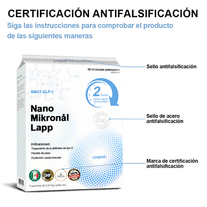 Tienda oficial👨‍🎓Lmipki® Parche de Microagujas Nano NIDDK-Tirzepatide☑️Aprobado por COFEPRIS (Sin dolor, de larga duración, aborda la diabetes, la obesidad y las enfermedades cardiovasculares)🇲🇽Resultados en 7 días